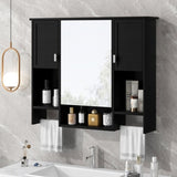 ZUN 35'' x 28'' Modern Wall Mounted Bathroom Storage Cabinet, Bathroom Wall Cabinet with Mirror, N710P236929B