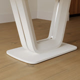 62.99-78.74" grey white dining table, MDF kitchen dining table, and modern industrial style 98437777