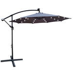 ZUN 10 ft Outdoor Patio Umbrella Solar Powered LED Lighted Sun Shade Market Waterproof 8 Ribs Umbrella W65642337