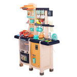 ZUN Large Pretend Play Kitchen Set Kids Cooking Playset with Realistic Lights, Vivid Sounds, Play Phone, W2181142136