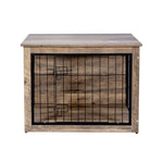 ZUN Dog Crate Furniture , Wooden Dog Crate with Double Doors, Dog Furniture, Indoor Dog Kennel, W331P225793