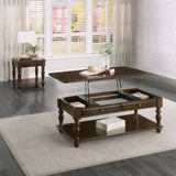 Modern Traditional Style Cocktail Table Lift Top Storage Shelf Espresso Finish Living Room Furniture B011P297496