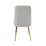 ZUN Modern Pu Sponge-Filled Dining Chair, Solid Wood Metal Legs, Suitable for Restaurants, Living Rooms W1535P227672