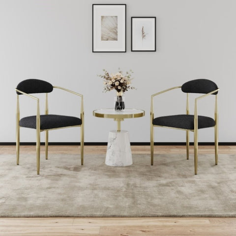 ZUN Woker Dining Chairs Set of 2, Mid-Century Modern Dining Chairs, Kitchen Dining Room Chairs, Round W1567140144