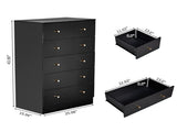 Black matte finish particleboard with melamine veneer, 66*40*111cm, 42 drawer cabinet, matte gold 78655357