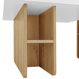 U-Can Set of 2 Nesting Coffees Farmhouse,Rectangle Coffee Living Room,Wood Finish Coffee N724P294661K