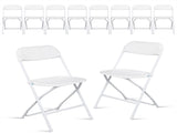 10pcs Injection Molding Classic Garden Plastic Folding Chair White 18735770