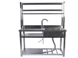 39.4in Stainless Steel Utility Right Sink, Single Bowl Sink for Kitchen, Garage, Right Sink Left 66647877