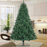 Artificial Christmas Tree Full Natural Spruce PVC Fir Tree 7.5ft Foldable Metal Stand Unlit 04955729