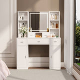Newly designed smart mirror table with drawers and storage cabinet, table with W1320138354