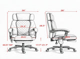 Massage Office Chair, 400lbs Capacity Desk Chair with Heat, Adjustable Headrest, Reclining & 97942172