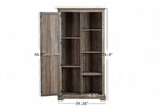 ZUN Tall Storage Cabinet Barn Door Storage Country Wood Rustic Farmhouse Pantry Cupboard Barn Door W2275P149117