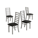 ZUN Dining Table Set for 4, 47 Inch Tulip Table with 4 Chairs for Dining Room ,Coffee Shop ,Small 12844982