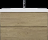 36" Floating Bathroom Vanity with Sink, Modern Wall-Mounted Bathroom Storage Vanity Cabinet with W1573P152698