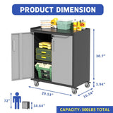 Heavy-Duty Metal Garage Storage Cabinet with Wheels - Sturdy and Durable Tool Storage Cabinet for T2398P222831