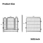 ZUN Dog Playpen 8 Panels 24" Height Heavy Duty Dog Fence Puppy Pen for Large Medium Small Dogs Indoor 31752527