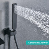 Modern Style matte black Wall Mount Tub Filler Bathroom Bathtub Faucet Shower Set W121984825