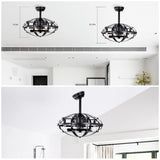 Hot Sell Industrial Fan Light Kit for Living Room Bedroom Kitchen and Bladeless Caged W159268329