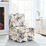 ZUN Flannel single dining chair with soft seat cushion and backrest, no armrests, matching pillow can be W487P221666