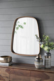 27"x37" Irrgeular Mirror with Wood Frame, Wall Mirror for Living Room Bathroom Entryway W2078126452