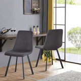 Dining Chairs Set of 2, Mid Century Modern Metel Legs for Indoor Kitchen & Dining Room Chairs B205P339998