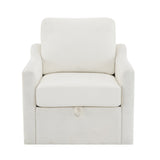 Swivel Arm Chair with Soft Chenille Fabric, Comfy Accent Chair for Living Room. Bedroom .Reading W2671P296992