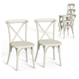 2pcs X- back Garden Plastic Folding Chair White 51284971