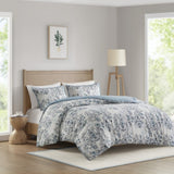 Full/Queen 3 Piece Floral Printed Cotton Duvet Cover Set B035P148365
