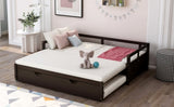Extending Daybed with Trundle, Wooden Daybed with Trundle, Espresso WF194887AAP
