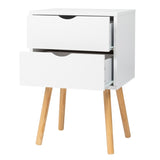 40*30*60cm Simple And Modern White Cabinet, Wood Color Legs, MDF Spray Paint, High Legs, Two 81927349
