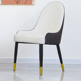 Modern PU sponge-filled dining chair, solid wood metal legs, suitable for restaurants, living rooms W1535119449