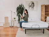 Omne Sleep 8" Memory Foam Mattress Twin XL in White/Light Blue B04758769