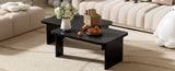 U-Can Modern Minimalist Coffee Table Set, Rectangle Coffee Table with Splicing Design, N724P232174B
