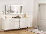 Bright LED Bathroom Mirror 36" x 28" Front Light, 5 Mins Defog, Full HD Reflected, 3 Colors 75307422