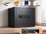 Home Safe, Featuring Fingerprint & Digital Password Design, Built-in Alarm System and Silent Mode, 65975281