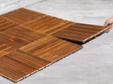 27pcs Wood Interlocking Deck Tiles 11.8"x11.8", Waterproof Flooring Tiles for Indoor and Outdoor, 26135627