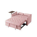 PINK VELVET SOFA BED W588136690