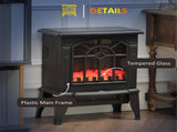 Freestanding Electric Fireplace Heater Realistic Flames Effect, Overheating Protection for Indoor 74207341