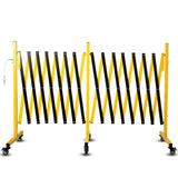 Metal Expandable Barricade, 23 Feet Retractable Fence Outdoor, Mobile Safety Barrier Gate, Easily 15839217