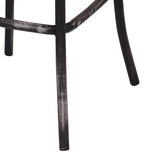 Antique Black and Antique Oak Bar Stool with Cross Back B062P181304