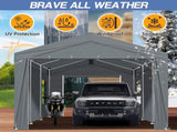 12x20 ft Carport Car Port Canopy Grey 79468815