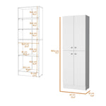 ZUN Cameron Pantry Cabinet with 4 doors and 5 hidden shelves B128P189934