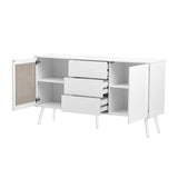ZUN Modern Cabinet with 2 Doors and 3 Drawers, Suitable for Living Rooms, Studies, and Entrances. 11817087