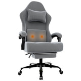 Ergonomic Gaming Chair, Video Game Chair with Massage Lumbar Support and Footrest, Height Adjustable 19714331