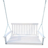 ZUN Front Porch Swing with Armrests, Wood Bench Swing with Hanging Chains,for Outdoor Patio ,Garden 27401384