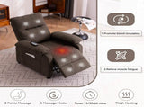 019-160&degRecliner Chair for Elderly Seniors-Manual Push Back Reclining Chair with 8-Point Massage W2636P286682