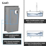 Kitchen Sink 30" x 22" Multifunctional Overmount Flying Rain Waterfall S304 Stainless Steel Handmade T3177P286040