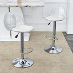 ZUN Modern minimalist bar chairs and bar stools. Can rotate 360 &deg; and adjust lifting. PET backrest and W1151P172644