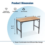 48" Heavy-Duty Adjustable Workbench for Garage, Rubber Wood Shop Table W/Rubber Pads, Hardwood W1422P218517