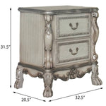 ZUN Vintage Bone White 2-Drawer Nightstand B062P189125